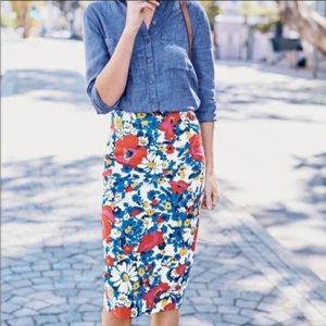 Boden Richmond Poppy Floral Gorgeous Pencil Skirt Size 4L